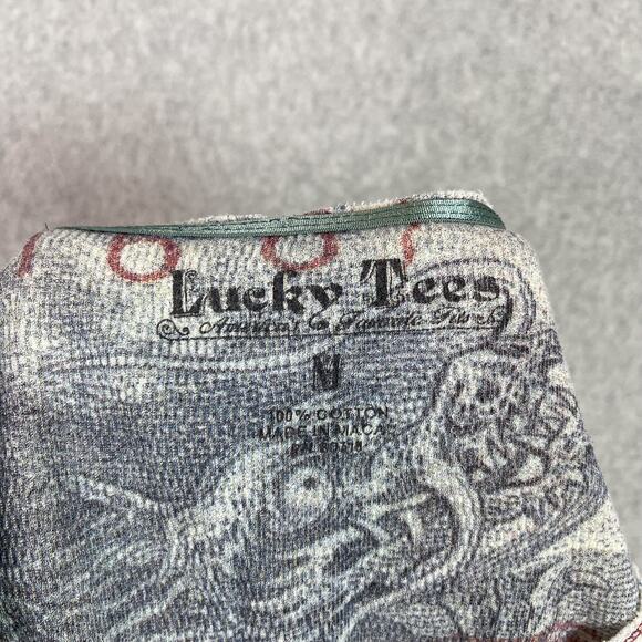 Vintage Y2K Lucky Brand Shirt Womens M Asian Inspired Print Long Sleeve T Shirt - Picture 10 of 10